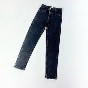Zara girls high waisted black denim skinny jean 9